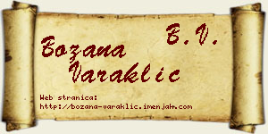 Božana Varaklić vizit kartica